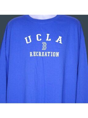 Adidas UCLA Recreation Blue Long Sleeve Shirt 2XL Cotton Casual Crewneck